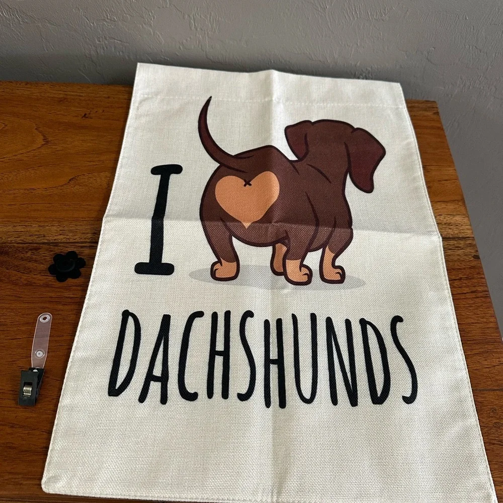 I Love Dachshunds Decorative Banner